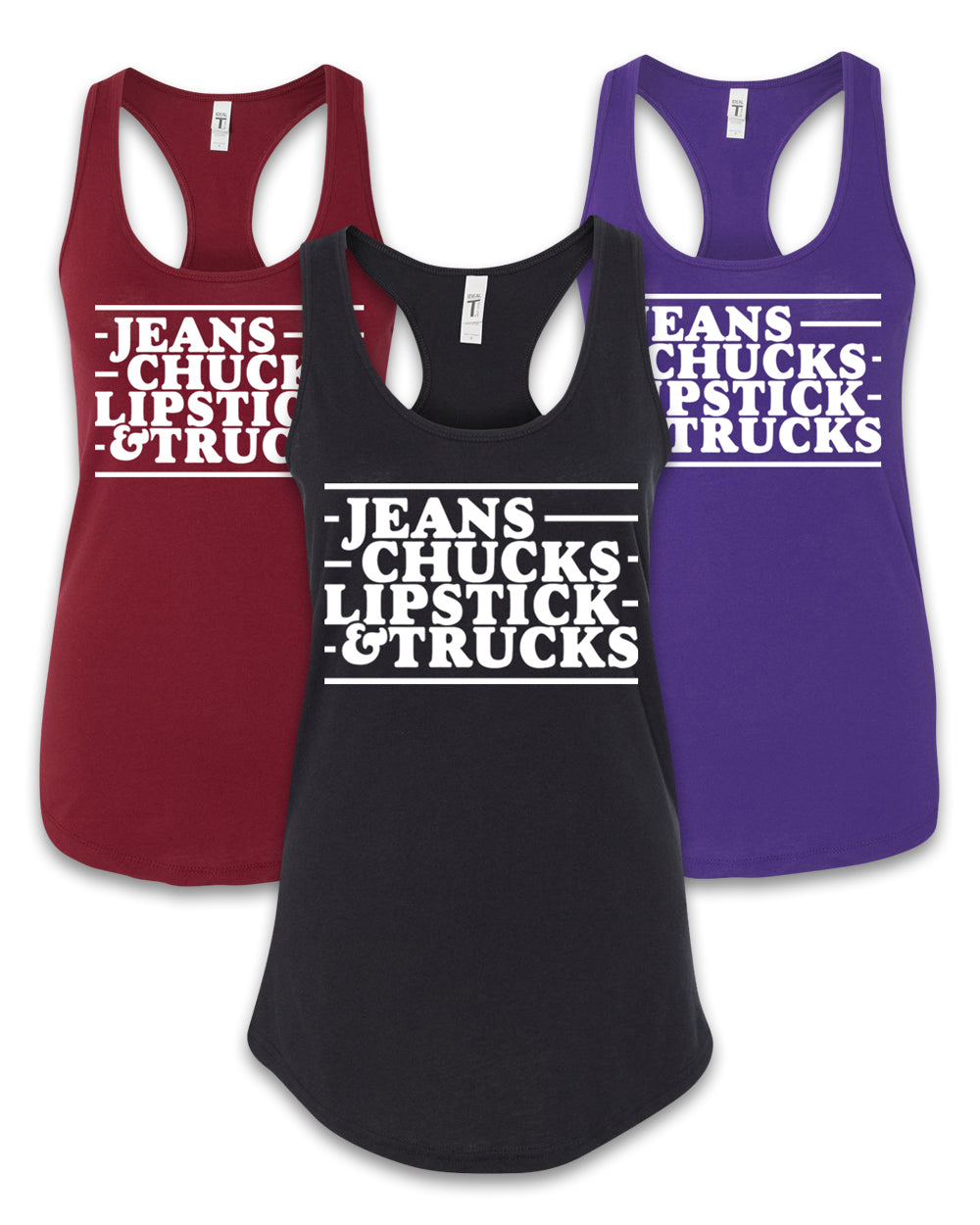 Lipstick & Trucks Ladies Fit Tank *3 Color Ways*